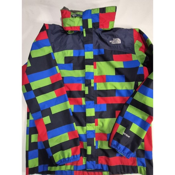 The North Face Hyvent Hooded Colorblock Lined Shell Rain/ski Youth XL (18/20) - Picture 5 of 16
